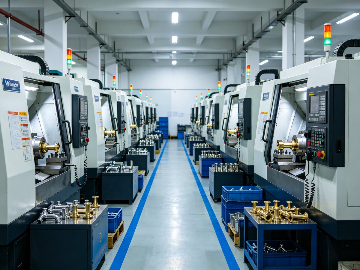 SKONA CNC machining workshop, China faucet factory